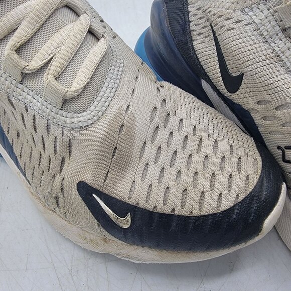Nike Air Max 270 GS Womens 5.5 Football Grey Thunder Blue Sneaker Shoe 943345-03 - Picture 11 of 15
